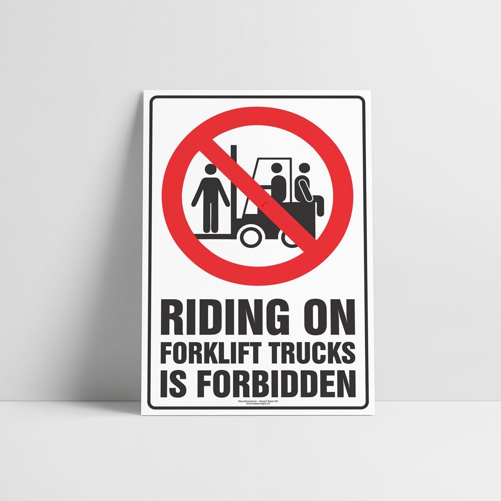 Custom Signs Outdoor Metal,Forklift Riding Forbidden Sign