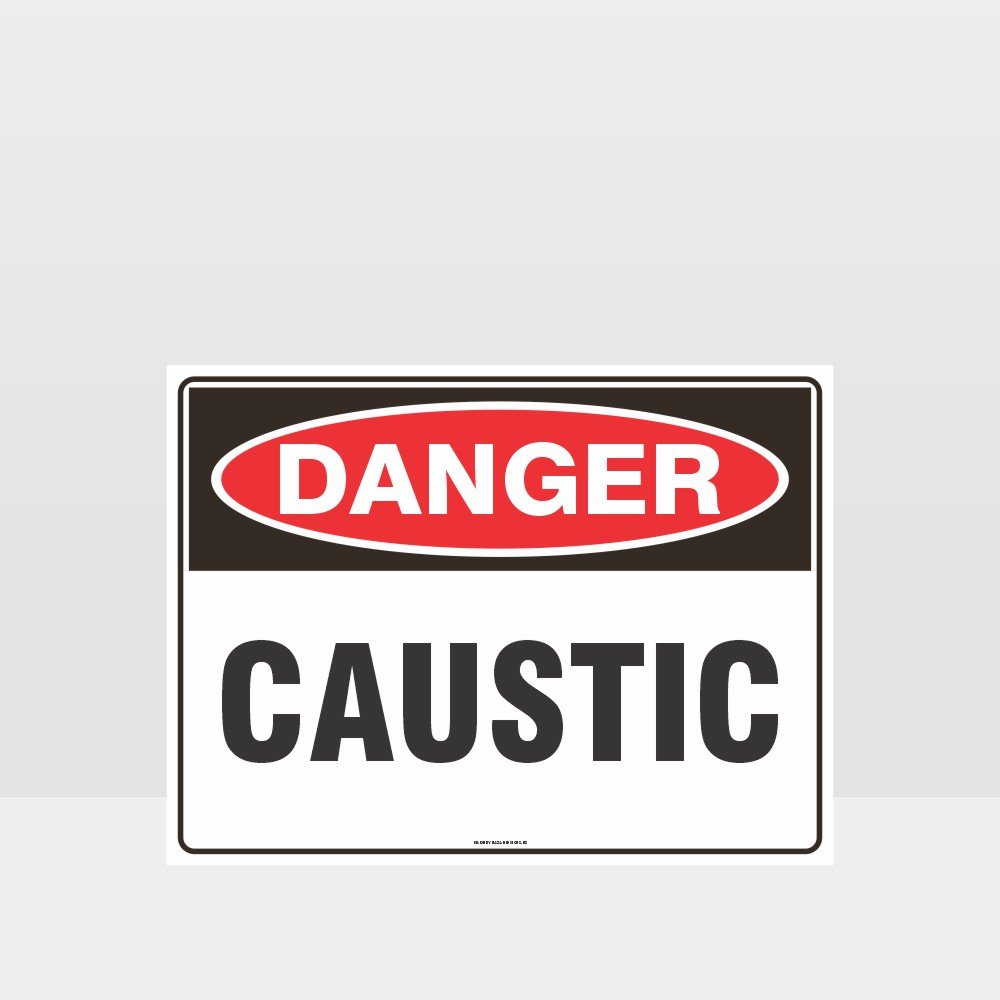 Custom Design Sign,Danger Caustic Sign