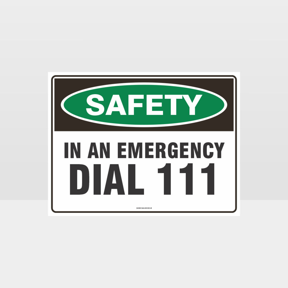 Custom Gate Signs,Emergency Dial 111 Sign