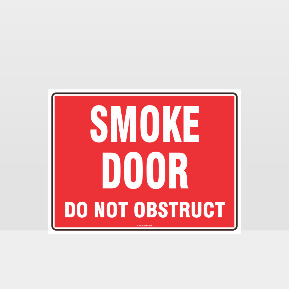 Custom Signs For Business,Smoke Door Do Not Obstruct Sign