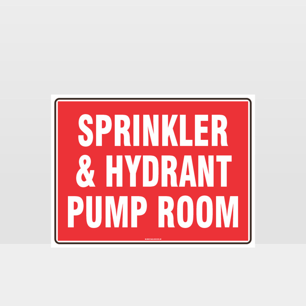 Custom Sign,Sprinkler Hydrant Pump Room Sign