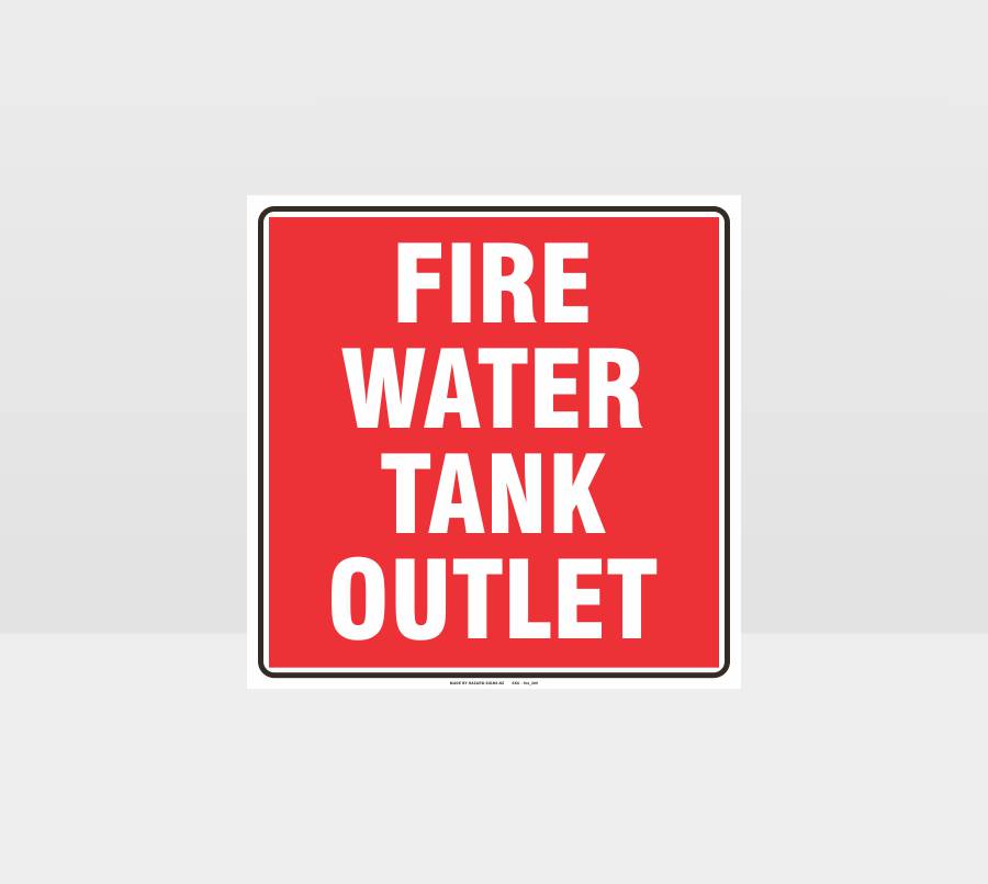 Custom Design Sign,Fire Water Tank Outlet Sign