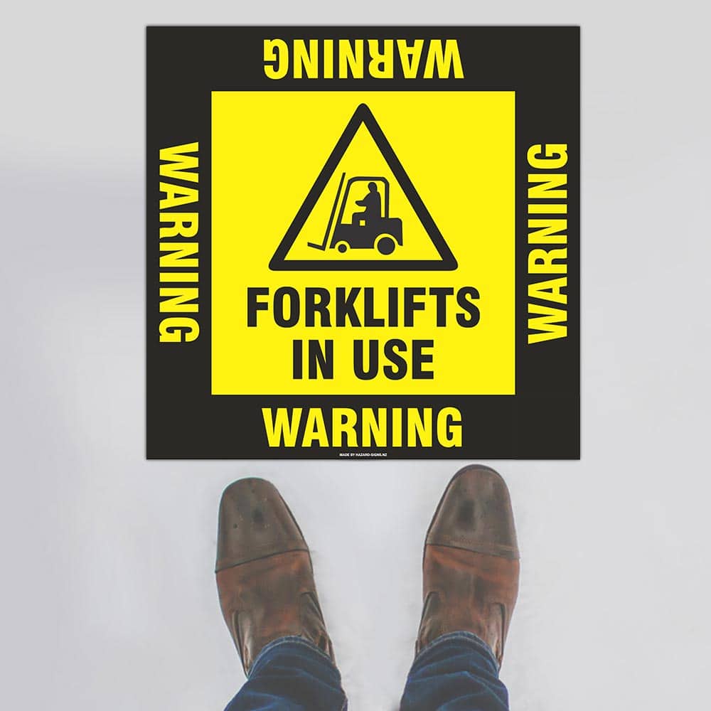 Custom Signs For Business,Warning Forklifts In Use Floor Sign