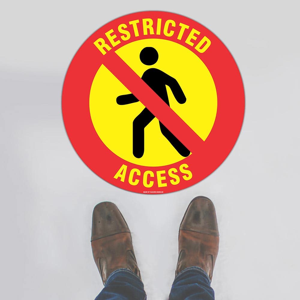 Custom Design Sign,Restricted Access Floor Sign