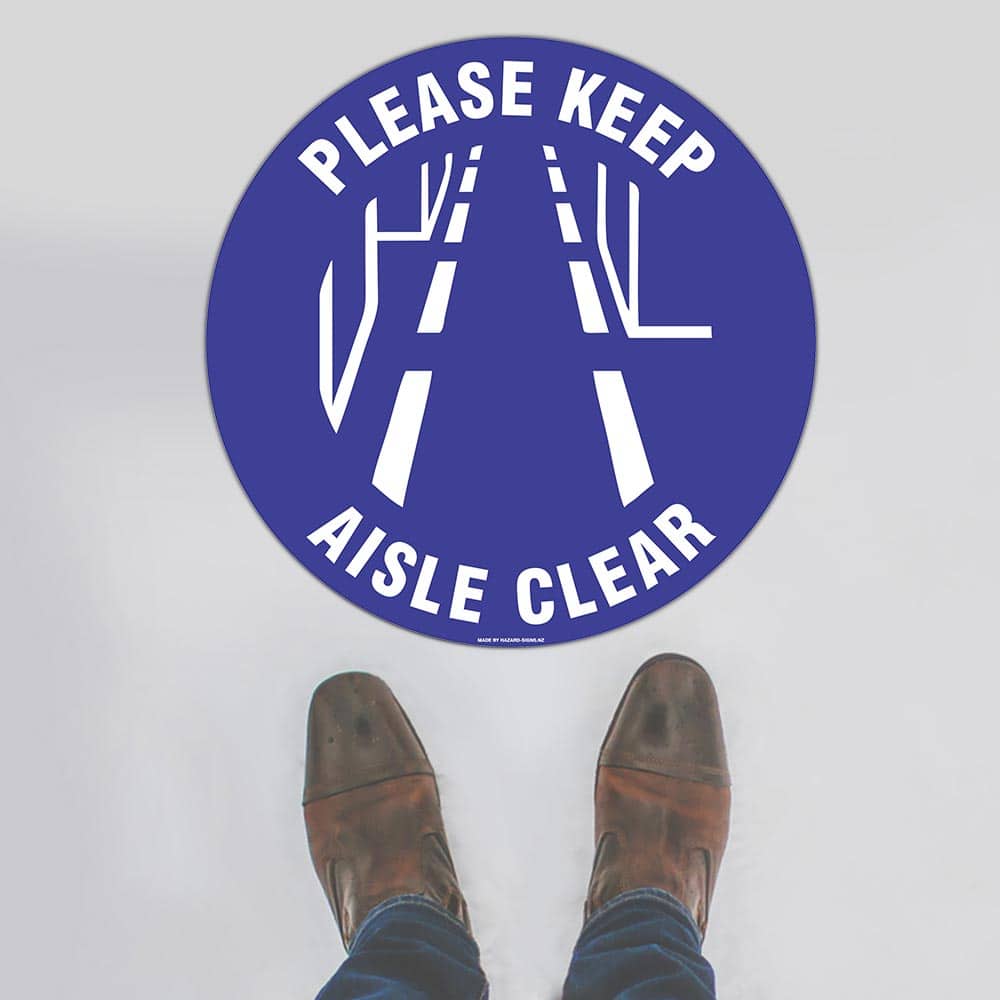 Custom Sign,Please Keep Aisle Clear Floor Sign