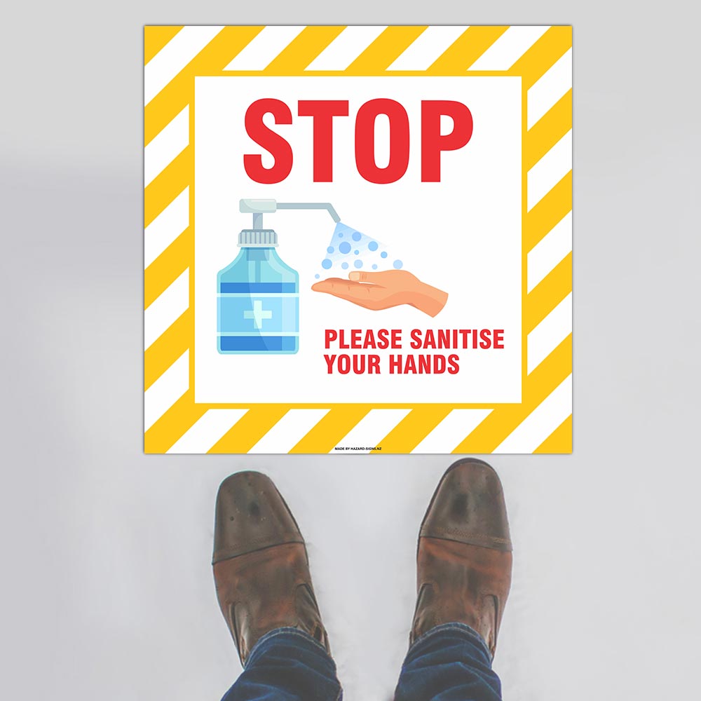 Custom Design Sign,Sanitise Your Hands Floor Sign