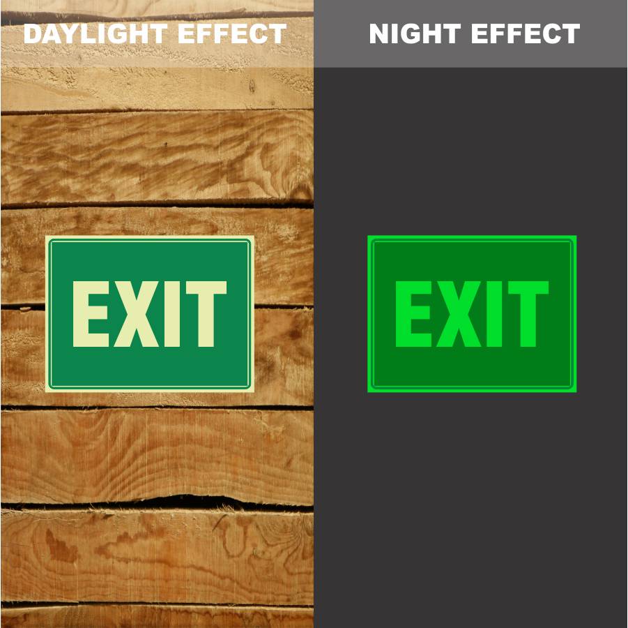 Custom Design Sign,Photoluminescent Notice Exit Sign