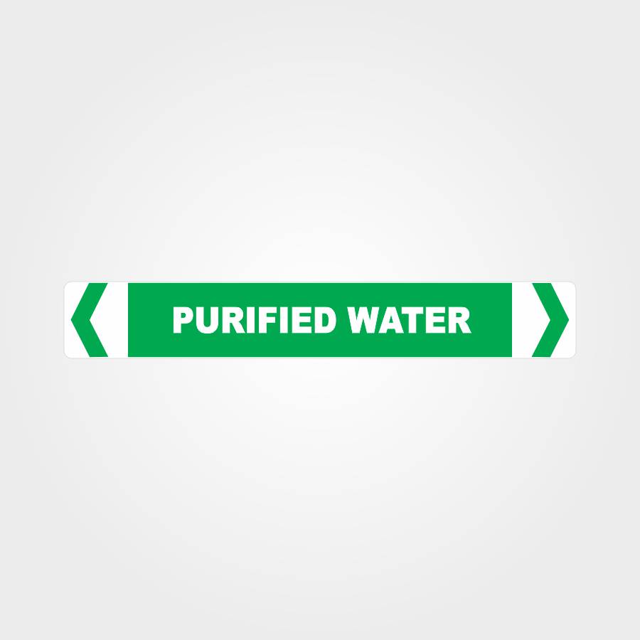 Custom Design Sign,Purified Water Pipe Marker