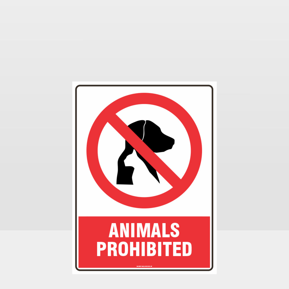 Custom Design Sign,Prohibition Animals Prohibited Sign