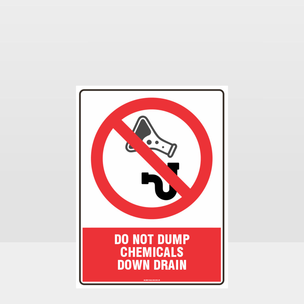 Custom Design Sign,Prohibition Do Not Dump Chemicals Sign