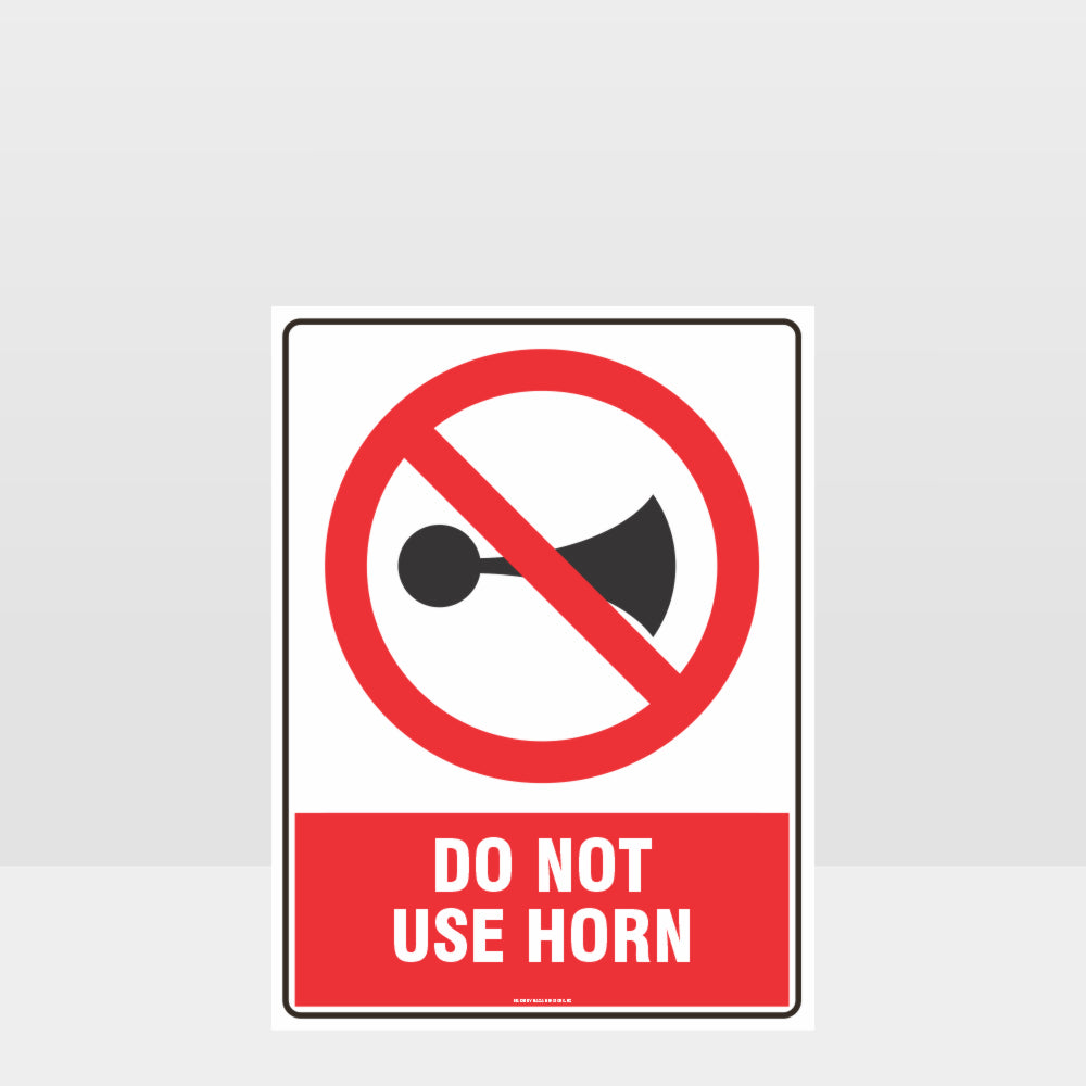 Custom Design Sign,Prohibition Do Not Use Horn Sign