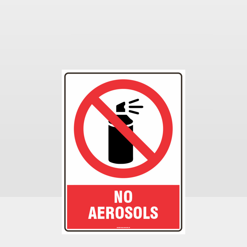 Custom Design Sign,Prohibition No Aerosols Sign