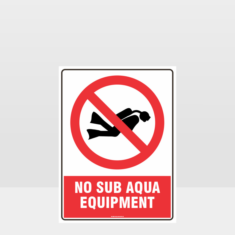 Custom Design Sign,Prohibition No Sub Aqua Equipment Sign