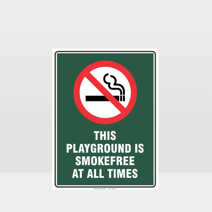 Custom Design Sign,Prohibition This Playground Is Smokefree At All Times Sign