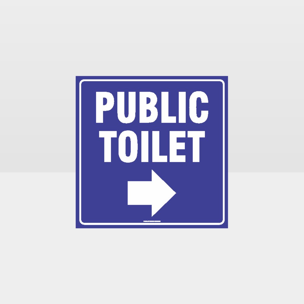 Custom Design Sign,Public Right Arrow Toilet Sign