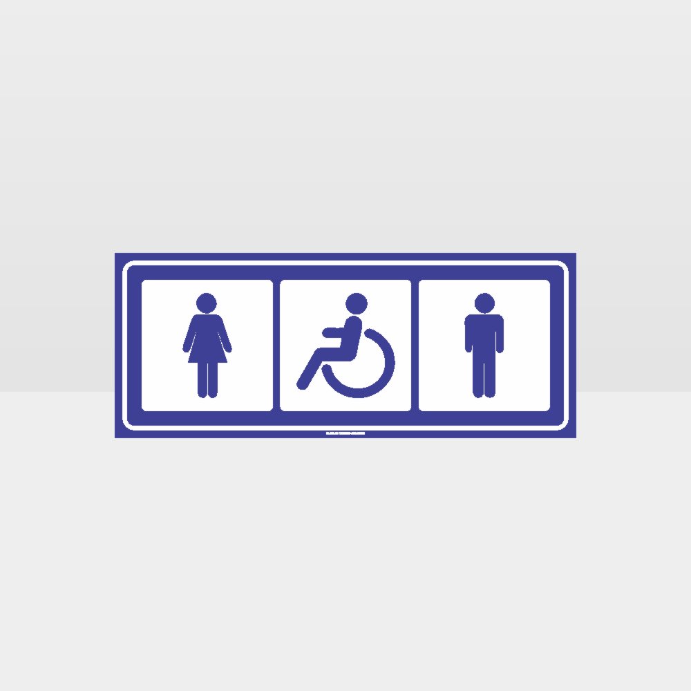 Custom Design Sign,Male Female Accessible Toilets Sign 3