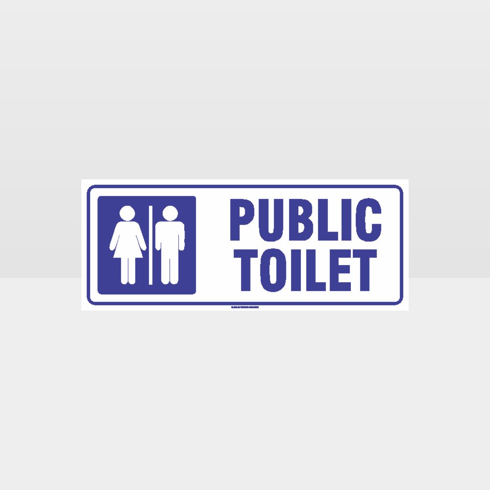 Custom Design Sign,Public Toilet White Background Sign