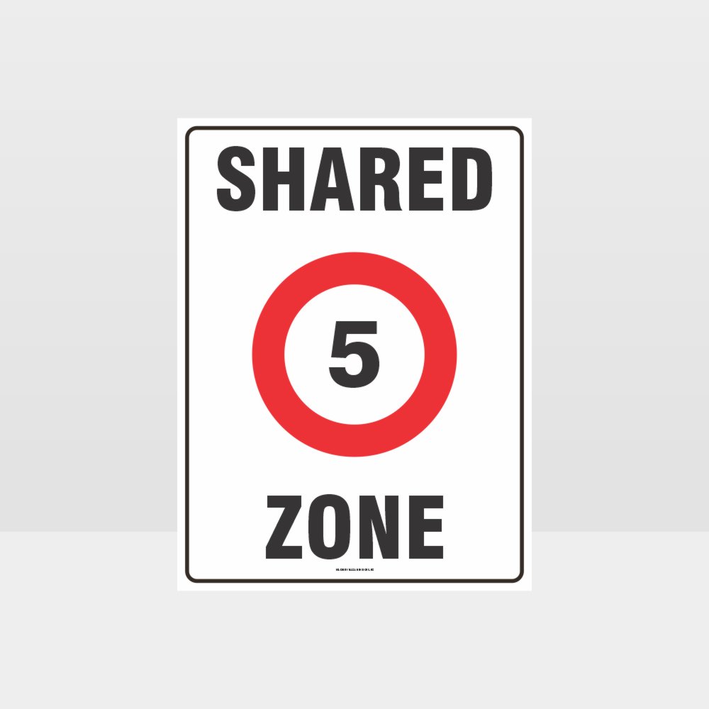 Custom Design Sign,5 Shared Zone Sign