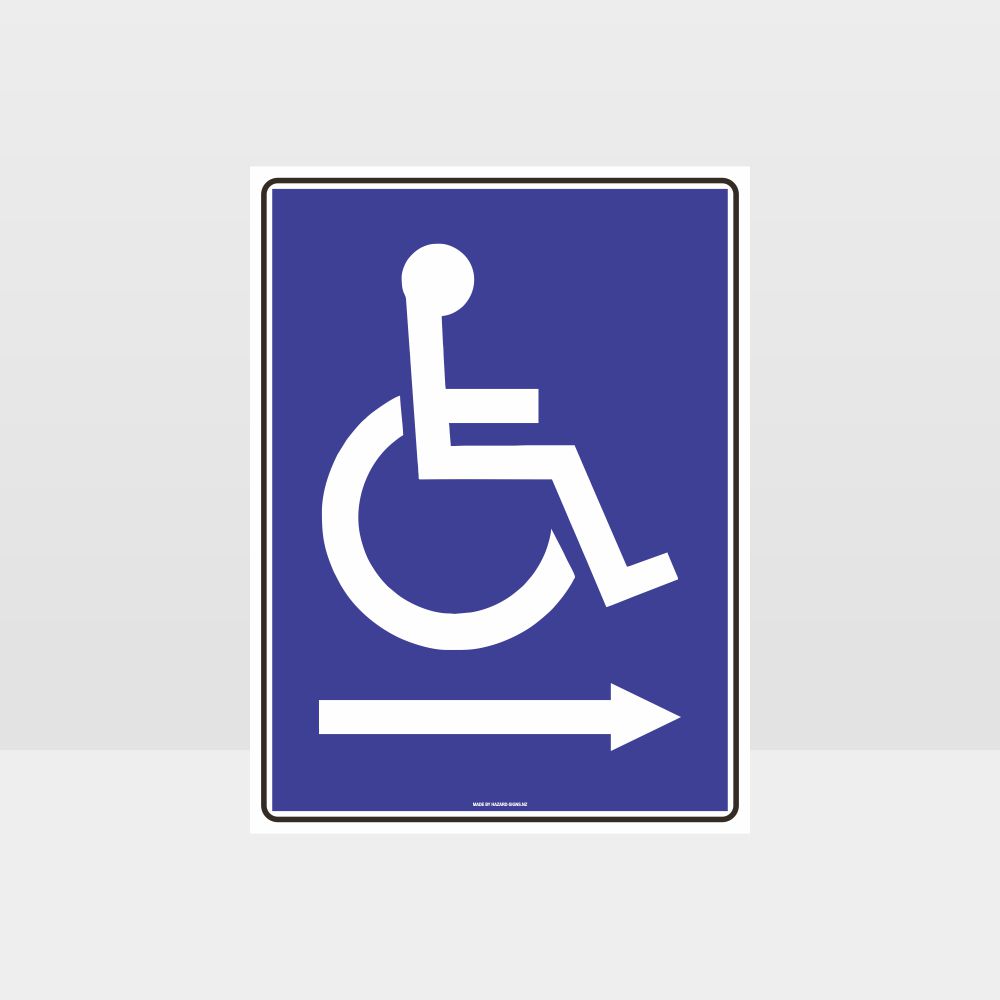 Custom Design Sign,Disabled Right Arrow Sign