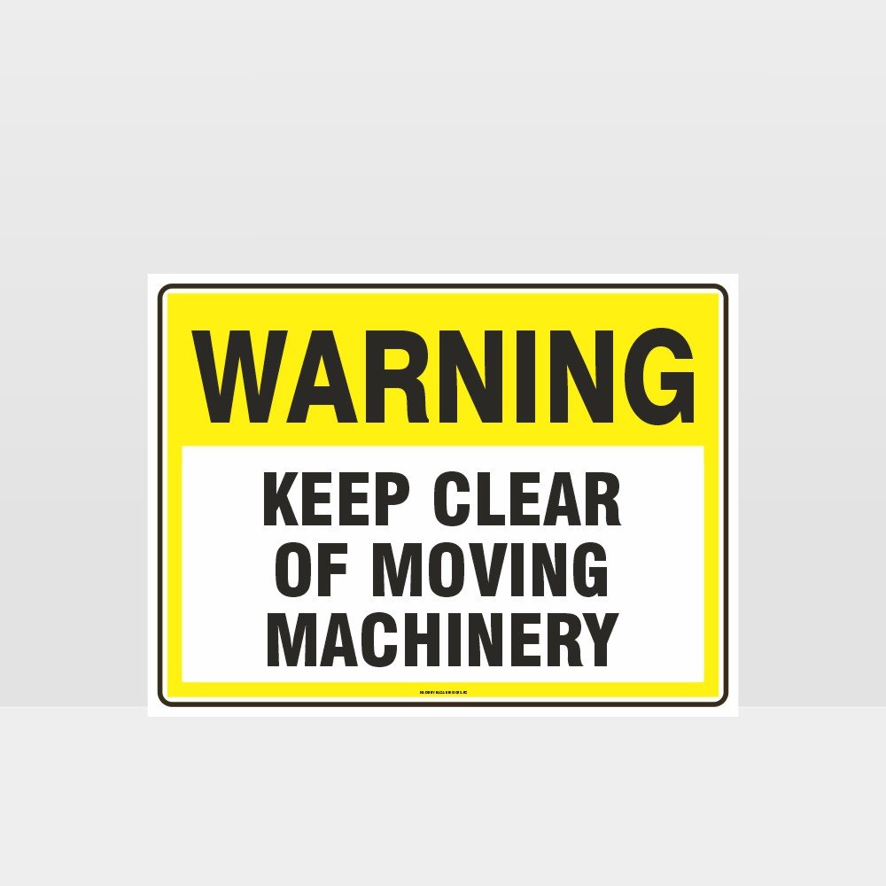 Custom Design Sign,Warning Keep Clear Of Moving Machinery Sign