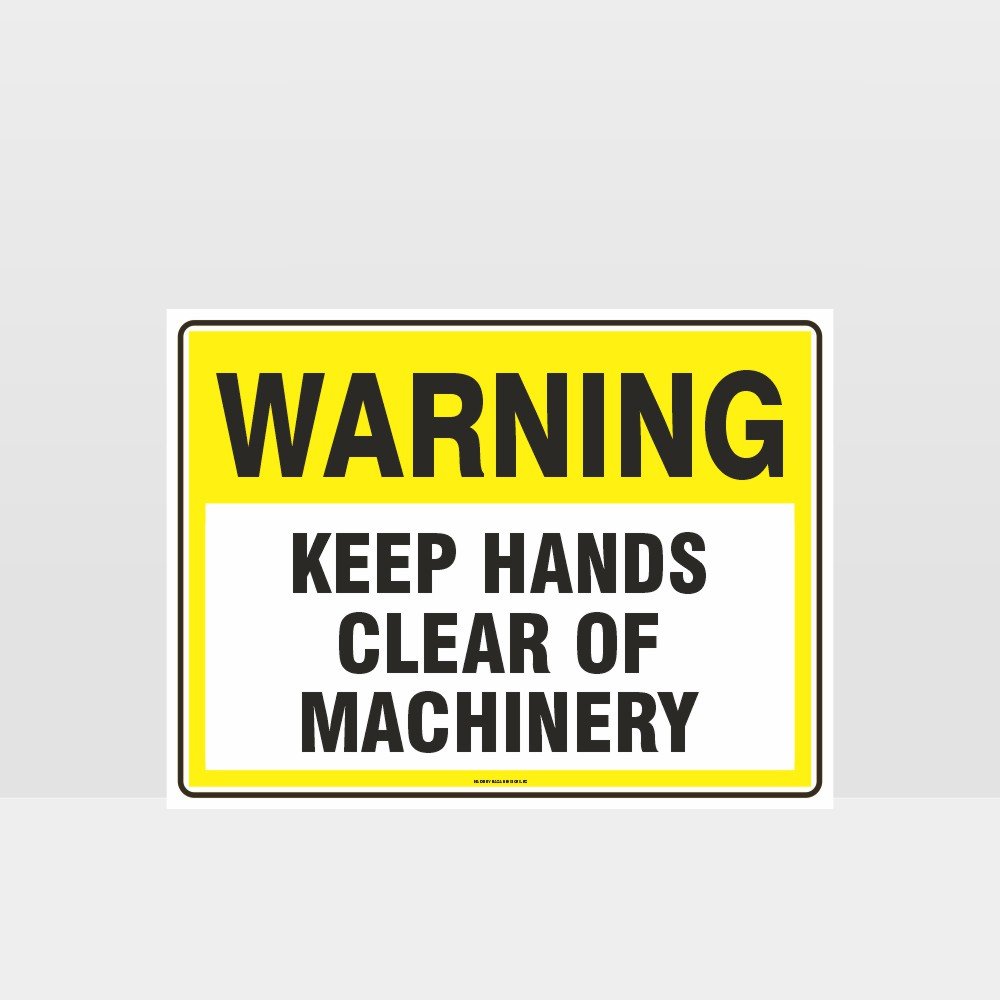 Custom Design Sign,Warning Keep Hands Clear Of Machinery Sign