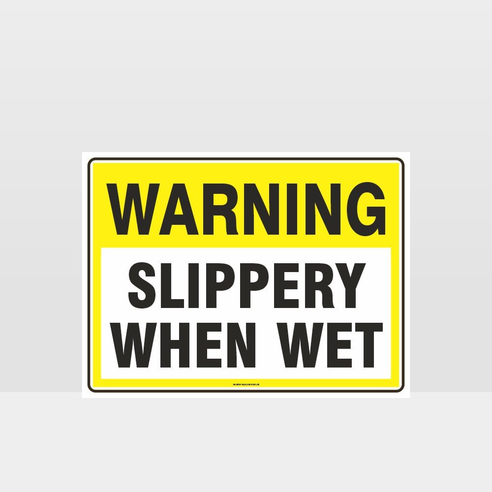 Custom Design Sign,Warning Slippery When Wet Sign