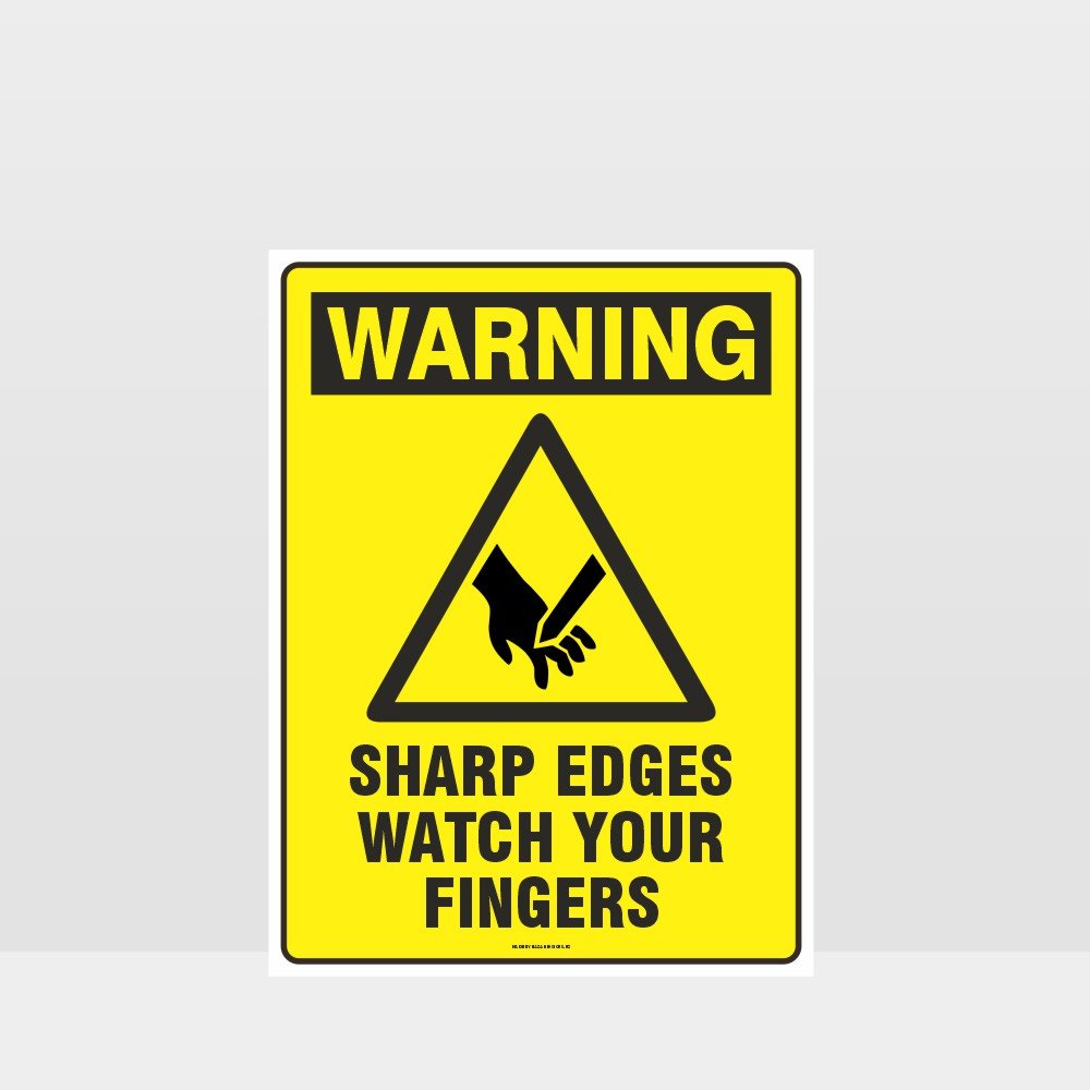 Custom Design Sign,Warning Sharp Edges Sign