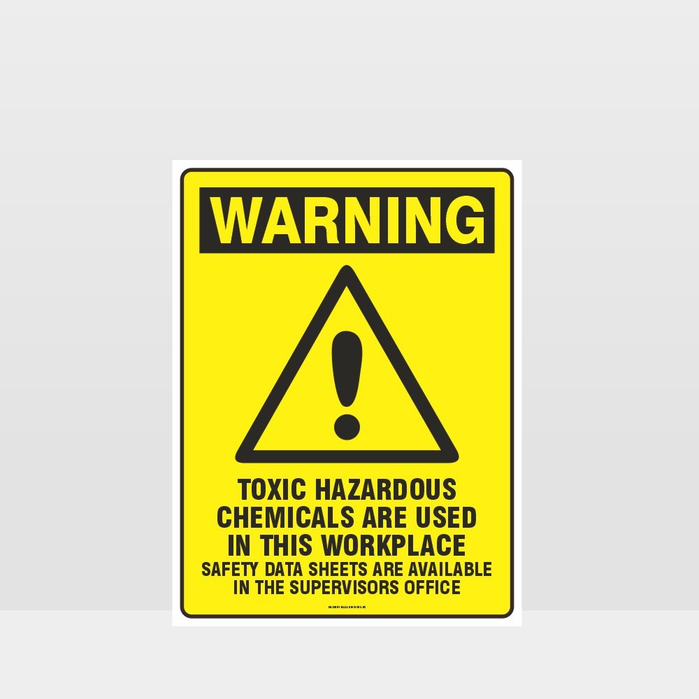 Custom Design Sign,Warning Toxic Hazardous Chemicals Sign